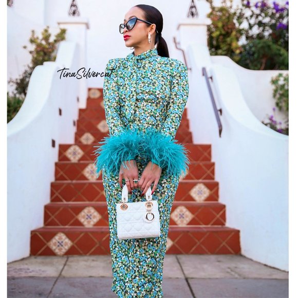 BLOGGER'S FAVE! Zara Floral Midi Dress Sz Large NWT - Picture 8 of 16